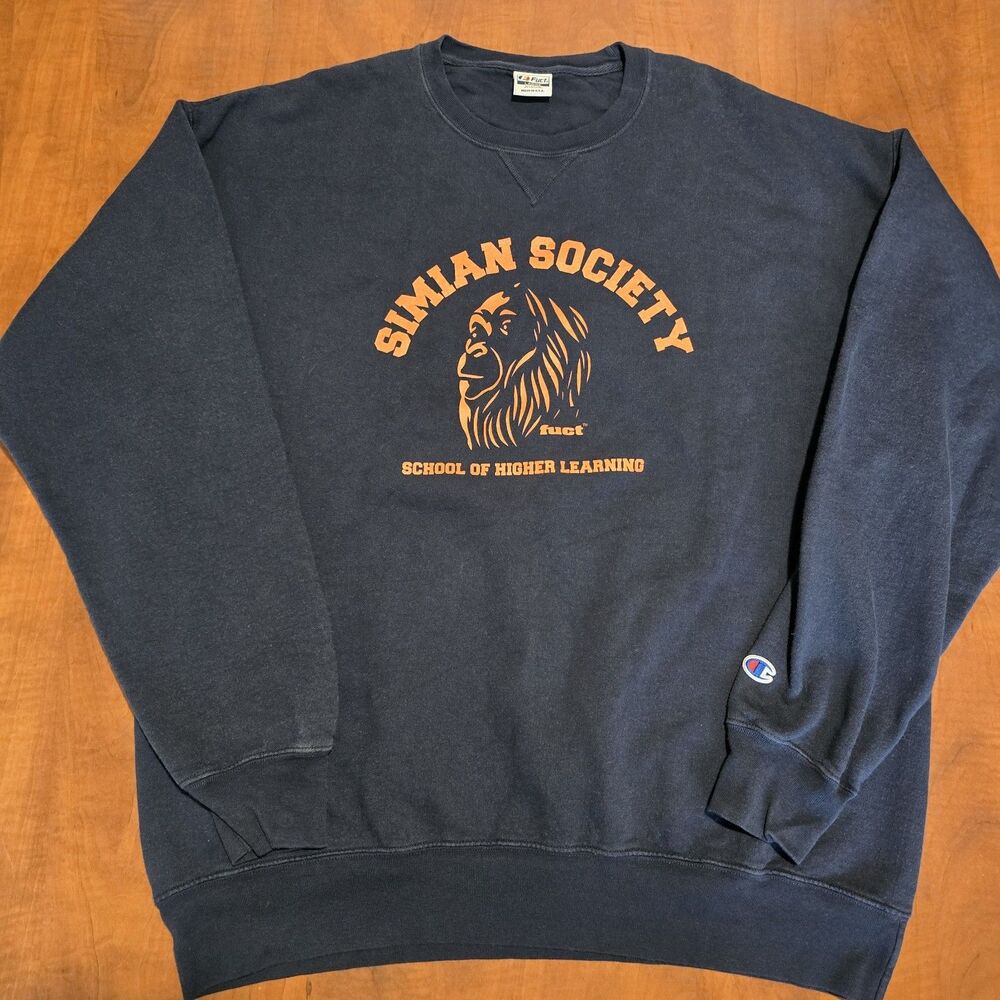 FUCT x Champion Vtg 90s Reissue Simian Society Planet Of The Apes Sweatshirt L